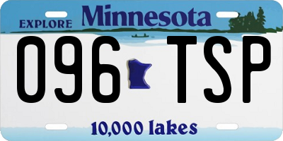 MN license plate 096TSP