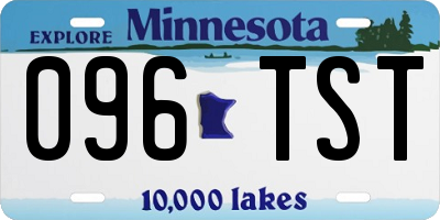 MN license plate 096TST