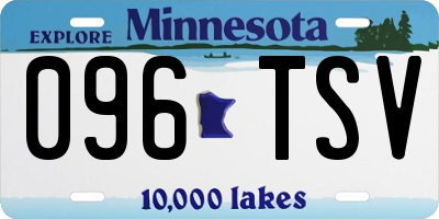 MN license plate 096TSV