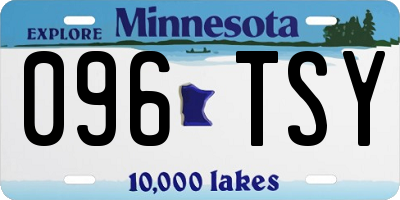 MN license plate 096TSY