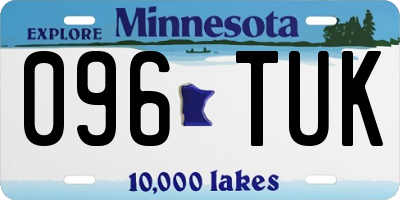 MN license plate 096TUK