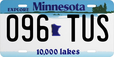 MN license plate 096TUS