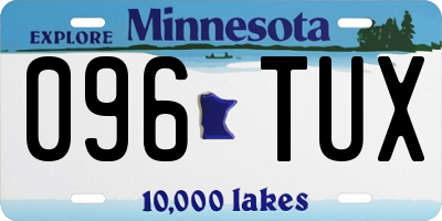 MN license plate 096TUX