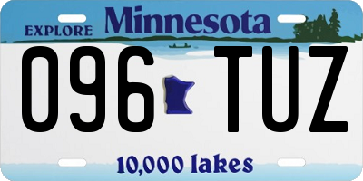 MN license plate 096TUZ