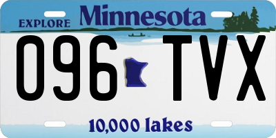 MN license plate 096TVX