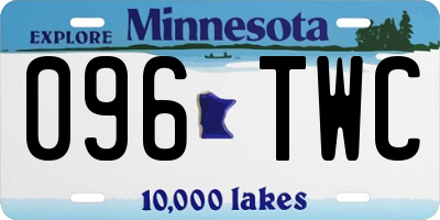 MN license plate 096TWC