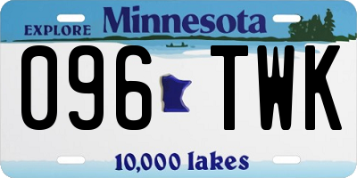 MN license plate 096TWK