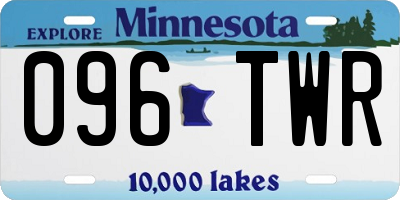 MN license plate 096TWR