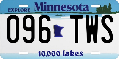 MN license plate 096TWS