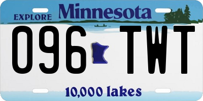 MN license plate 096TWT