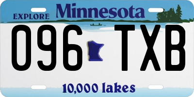 MN license plate 096TXB
