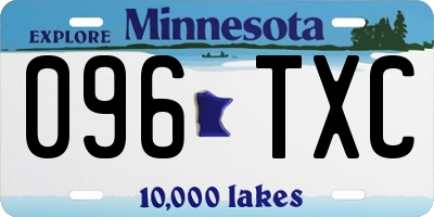 MN license plate 096TXC