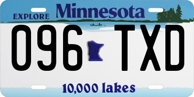 MN license plate 096TXD
