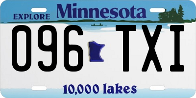 MN license plate 096TXI