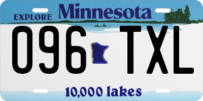 MN license plate 096TXL