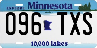 MN license plate 096TXS