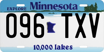 MN license plate 096TXV