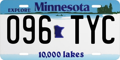 MN license plate 096TYC