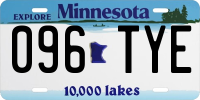 MN license plate 096TYE