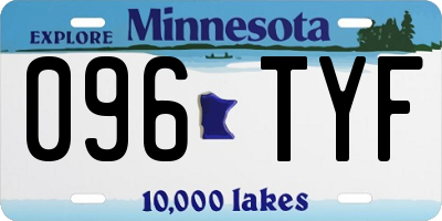 MN license plate 096TYF