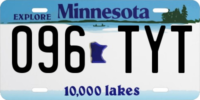MN license plate 096TYT