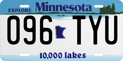MN license plate 096TYU
