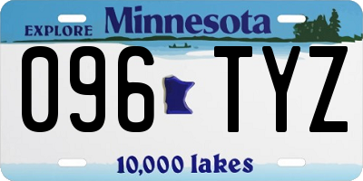 MN license plate 096TYZ