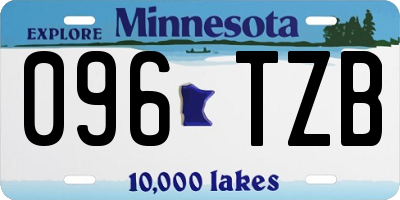 MN license plate 096TZB