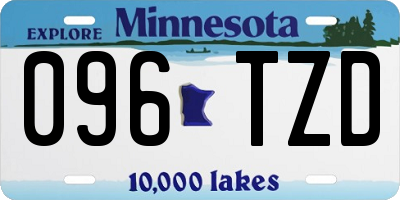 MN license plate 096TZD