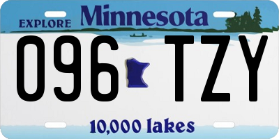MN license plate 096TZY
