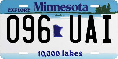 MN license plate 096UAI