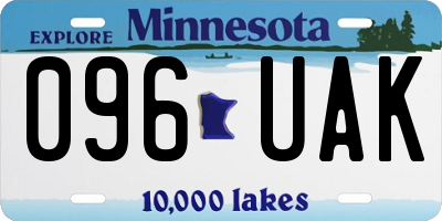 MN license plate 096UAK