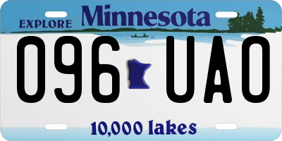 MN license plate 096UAO