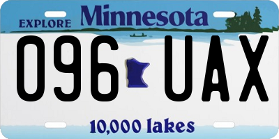 MN license plate 096UAX