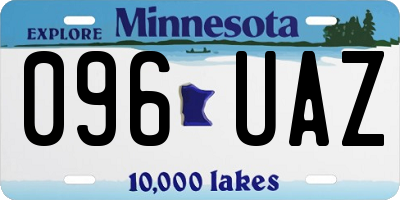 MN license plate 096UAZ