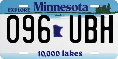 MN license plate 096UBH