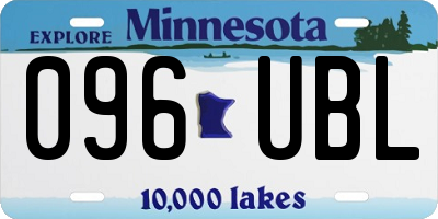 MN license plate 096UBL