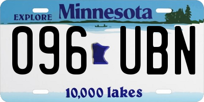 MN license plate 096UBN