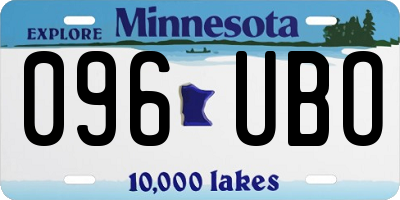 MN license plate 096UBO