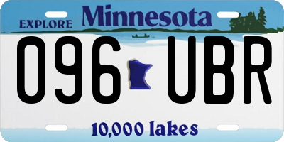 MN license plate 096UBR