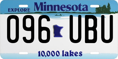 MN license plate 096UBU