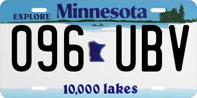 MN license plate 096UBV