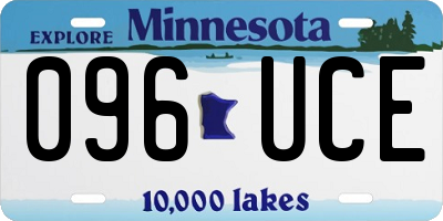 MN license plate 096UCE