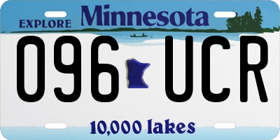 MN license plate 096UCR