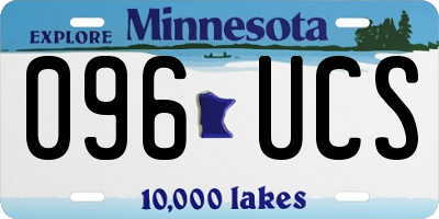 MN license plate 096UCS