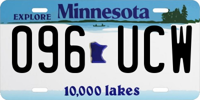 MN license plate 096UCW