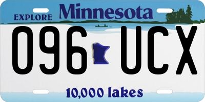 MN license plate 096UCX