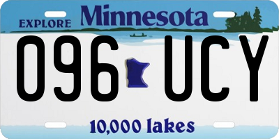 MN license plate 096UCY