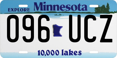 MN license plate 096UCZ