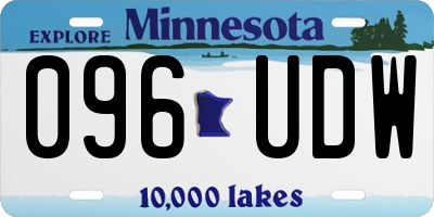 MN license plate 096UDW